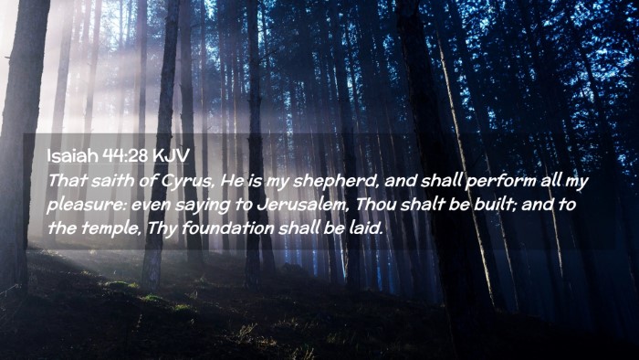 Picture 02 - Isaiah 44:28 KJV Desktop Wallpaper - That saith of Cyrus, He is my shepherd, and shall - Desktop Bible Verse Wallpaper