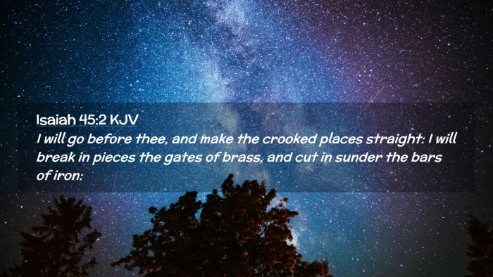 Picture 02 - Isaiah 45:2 KJV Desktop Wallpaper - I will go before thee, and make the crooked - Desktop Bible Verse Wallpaper