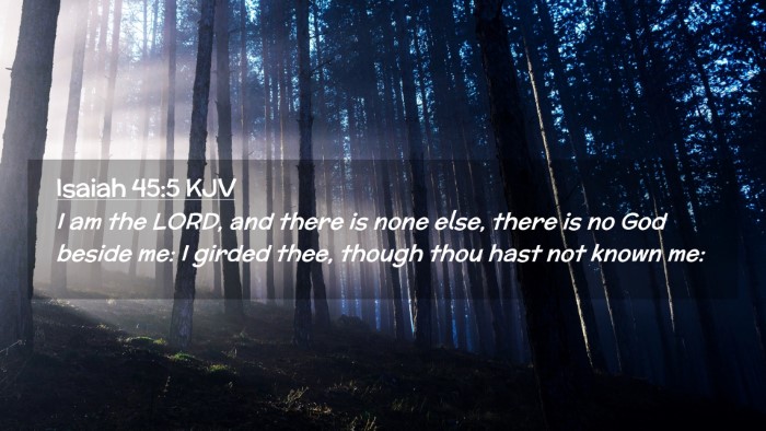 Picture 02 - Isaiah 45:5 KJV Desktop Wallpaper - I am the LORD, and there is none else, there is - Desktop Bible Verse Wallpaper