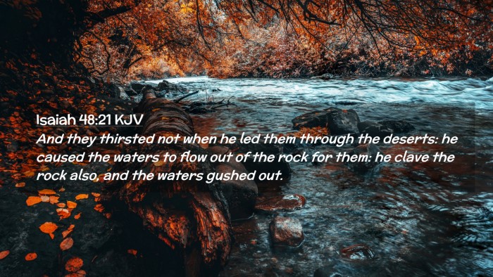 Picture 02 - Isaiah 48:21 KJV Desktop Wallpaper - And they thirsted not when he led them through - Desktop Bible Verse Wallpaper