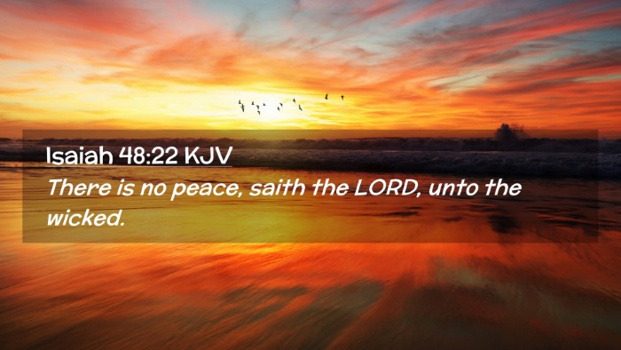 Picture 02 - Isaiah 48:22 KJV Desktop Wallpaper - There is no peace, saith the LORD, unto the - Desktop Bible Verse Wallpaper