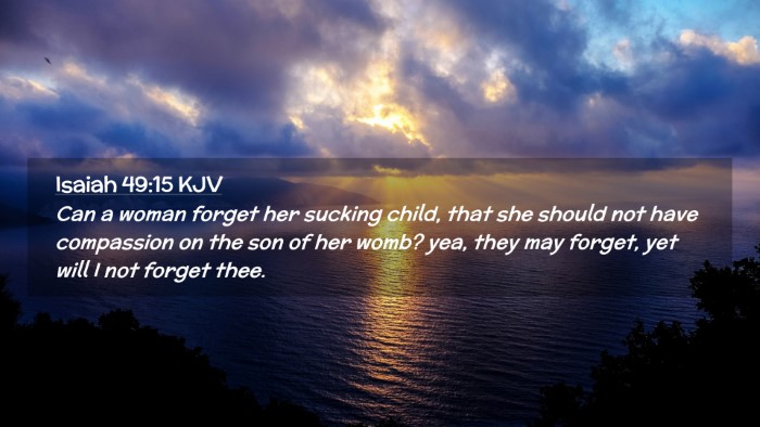 Picture 02 - Isaiah 49:15 KJV Desktop Wallpaper - Can a woman forget her sucking child, that she - Desktop Bible Verse Wallpaper