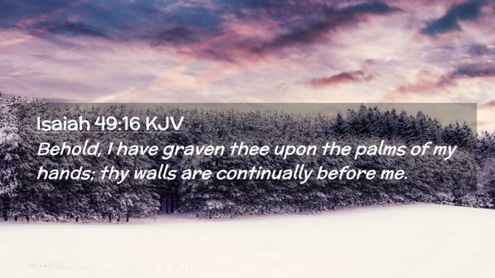 Picture 02 - Isaiah 49:16 KJV Desktop Wallpaper - Behold, I have graven thee upon the palms of my - Desktop Bible Verse Wallpaper