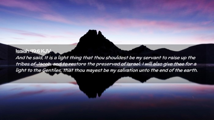 Picture 02 - Isaiah 49:6 KJV Desktop Wallpaper - And he said, It is a light thing that thou - Desktop Bible Verse Wallpaper