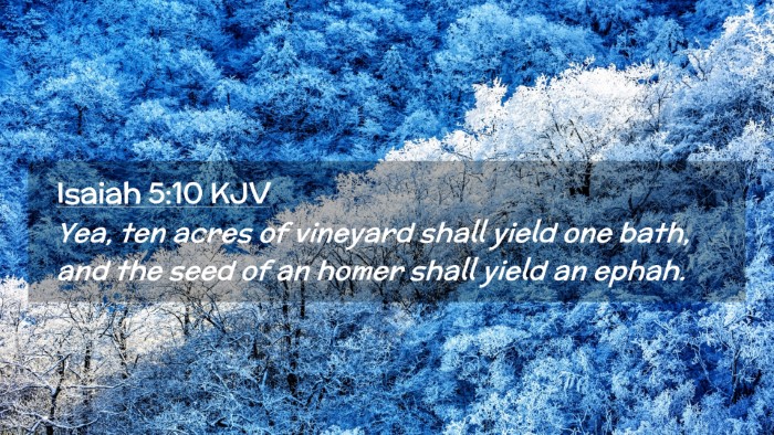 Picture 02 - Isaiah 5:10 KJV Desktop Wallpaper - Yea, ten acres of vineyard shall yield one bath, - Desktop Bible Verse Wallpaper