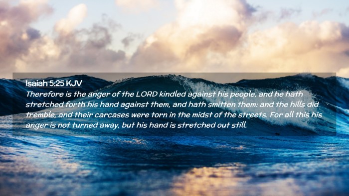 Picture 02 - Isaiah 5:25 KJV Desktop Wallpaper - Therefore is the anger of the LORD kindled - Desktop Bible Verse Wallpaper