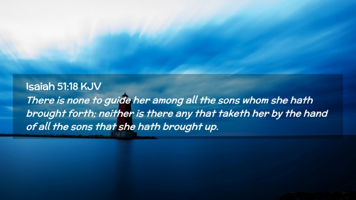 Picture 02 - Isaiah 51:18 KJV Desktop Wallpaper - There is none to guide her among all the sons - Desktop Bible Verse Wallpaper