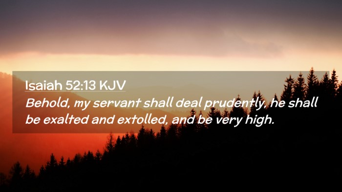 Picture 02 - Isaiah 52:13 KJV Desktop Wallpaper - Behold, my servant shall deal prudently, he shall - Desktop Bible Verse Wallpaper