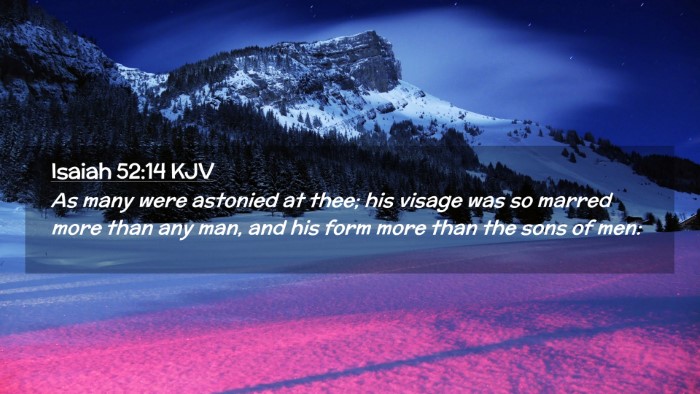 Picture 02 - Isaiah 52:14 KJV Desktop Wallpaper - As many were astonied at thee; his visage was so - Desktop Bible Verse Wallpaper
