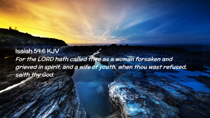 Picture 02 - Isaiah 54:6 KJV Desktop Wallpaper - For the LORD hath called thee as a woman forsaken - Desktop Bible Verse Wallpaper
