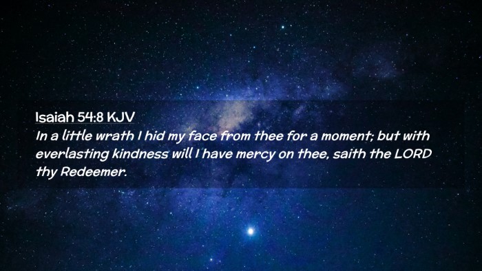 Picture 02 - Isaiah 54:8 KJV Desktop Wallpaper - In a little wrath I hid my face from thee for a - Desktop Bible Verse Wallpaper