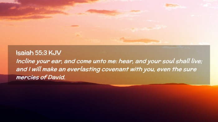 Picture 02 - Isaiah 55:3 KJV Desktop Wallpaper - Incline your ear, and come unto me: hear, and - Desktop Bible Verse Wallpaper