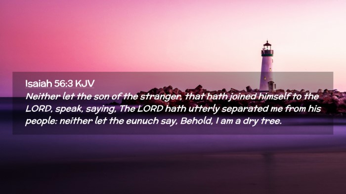 Picture 02 - Isaiah 56:3 KJV Desktop Wallpaper - Neither let the son of the stranger, that hath - Desktop Bible Verse Wallpaper