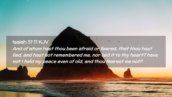 Picture 02 - Isaiah 57:11 KJV Desktop Wallpaper - And of whom hast thou been afraid or feared, that - Desktop Bible Verse Wallpaper
