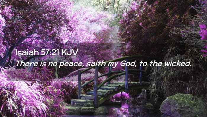 Picture 02 - Isaiah 57:21 KJV Desktop Wallpaper - There is no peace, saith my God, to the - Desktop Bible Verse Wallpaper
