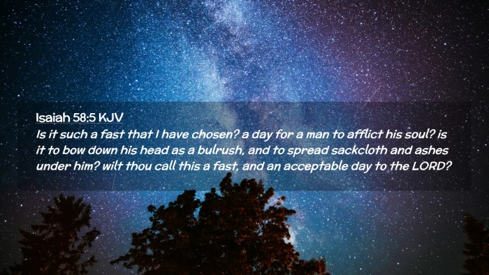 Picture 02 - Isaiah 58:5 KJV Desktop Wallpaper - Is it such a fast that I have chosen? a day for a - Desktop Bible Verse Wallpaper
