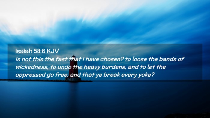 Picture 02 - Isaiah 58:6 KJV Desktop Wallpaper - Is not this the fast that I have chosen? to loose - Desktop Bible Verse Wallpaper