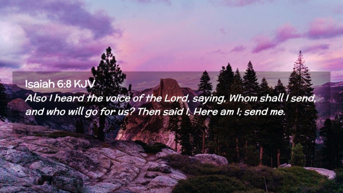 Picture 02 - Isaiah 6:8 KJV Desktop Wallpaper - Also I heard the voice of the Lord, saying, Whom - Desktop Bible Verse Wallpaper