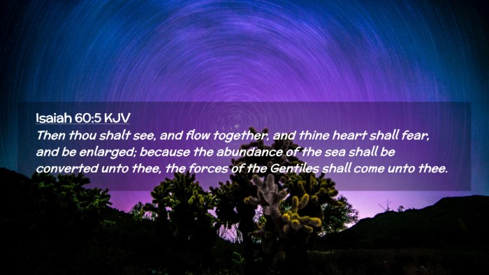 Picture 02 - Isaiah 60:5 KJV Desktop Wallpaper - Then thou shalt see, and flow together, and thine - Desktop Bible Verse Wallpaper