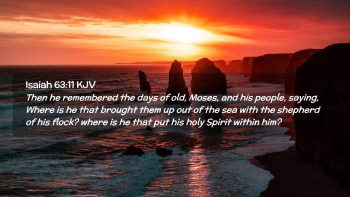 Picture 02 - Isaiah 63:11 KJV Desktop Wallpaper - Then he remembered the days of old, Moses, and - Desktop Bible Verse Wallpaper