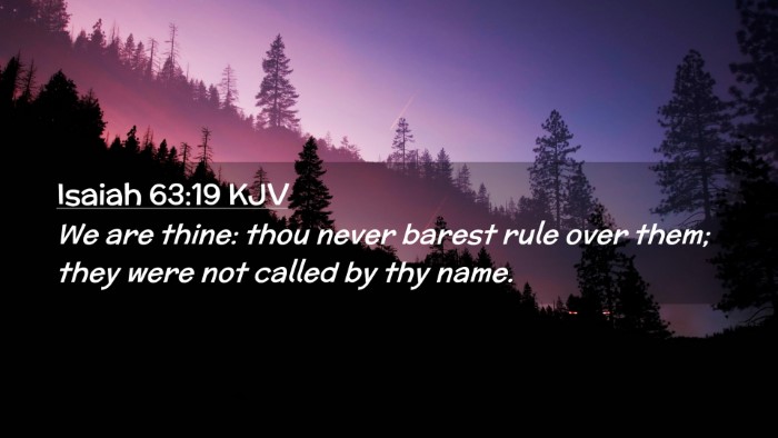 Picture 02 - Isaiah 63:19 KJV Desktop Wallpaper - We are thine: thou never barest rule over them; - Desktop Bible Verse Wallpaper
