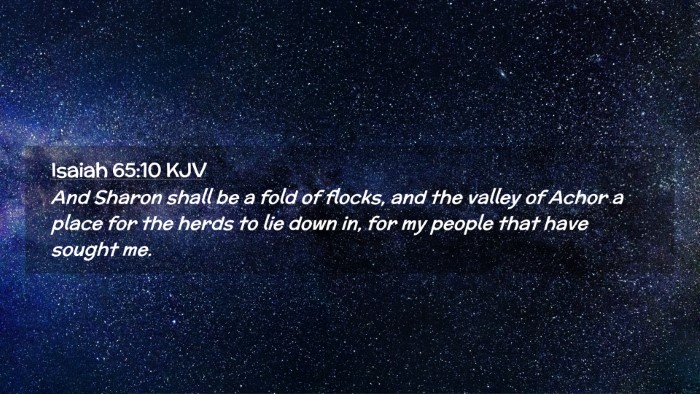 Picture 02 - Isaiah 65:10 KJV Desktop Wallpaper - And Sharon shall be a fold of flocks, and the - Desktop Bible Verse Wallpaper