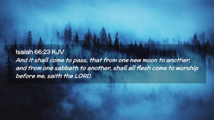 Picture 02 - Isaiah 66:23 KJV Desktop Wallpaper - And it shall come to pass, that from one new moon - Desktop Bible Verse Wallpaper