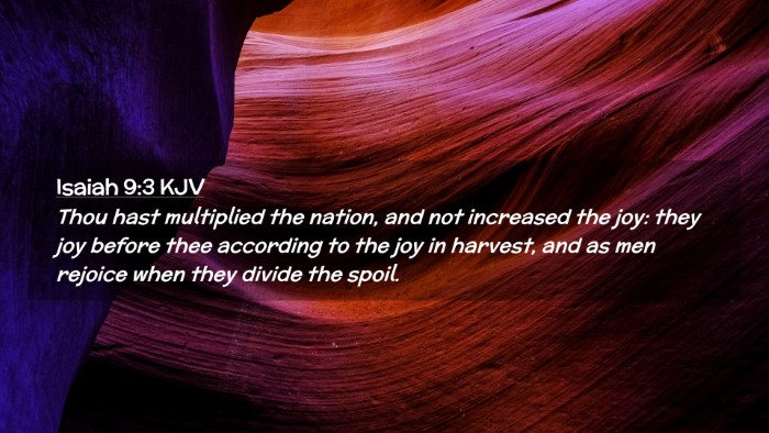 Picture 02 - Isaiah 9:3 KJV Desktop Wallpaper - Thou hast multiplied the nation, and not - Desktop Bible Verse Wallpaper