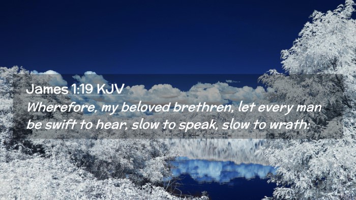Picture 02 - James 1:19 KJV Desktop Wallpaper - Wherefore, my beloved brethren, let every man be - Desktop Bible Verse Wallpaper