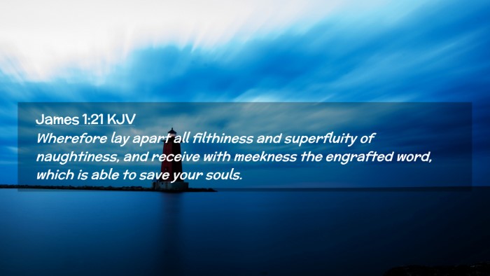 Picture 02 - James 1:21 KJV Desktop Wallpaper - Wherefore lay apart all filthiness and - Desktop Bible Verse Wallpaper