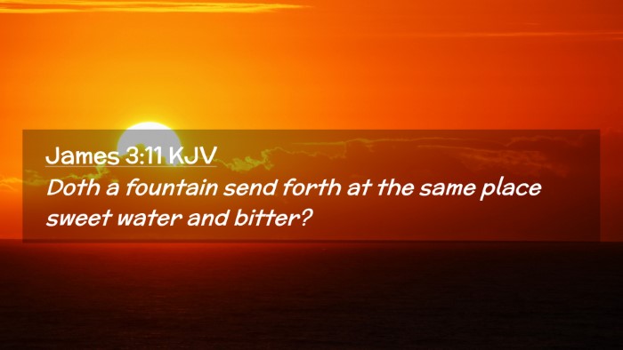 Picture 02 - James 3:11 KJV Desktop Wallpaper - Doth a fountain send forth at the same place - Desktop Bible Verse Wallpaper