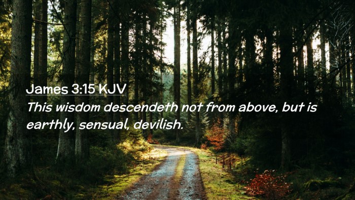 Picture 02 - James 3:15 KJV Desktop Wallpaper - This wisdom descendeth not from above, but is - Desktop Bible Verse Wallpaper