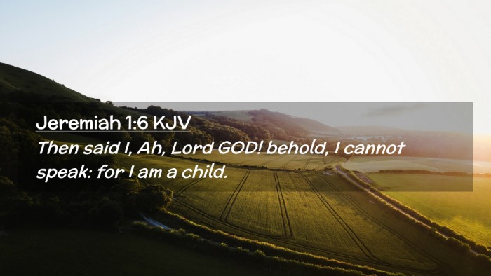 Picture 02 - Jeremiah 1:6 KJV Desktop Wallpaper - Then said I, Ah, Lord GOD! behold, I cannot - Desktop Bible Verse Wallpaper