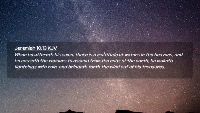 Picture 02 - Jeremiah 10:13 KJV Desktop Wallpaper - When he uttereth his voice, there is a multitude - Desktop Bible Verse Wallpaper