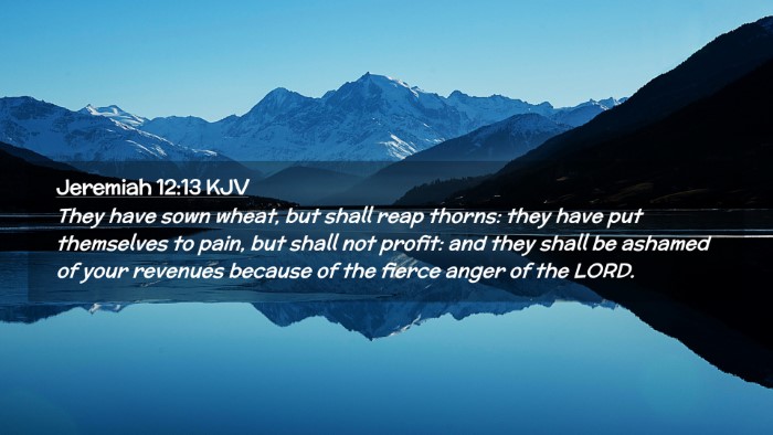 Picture 02 - Jeremiah 12:13 KJV Desktop Wallpaper - They have sown wheat, but shall reap thorns: they - Desktop Bible Verse Wallpaper
