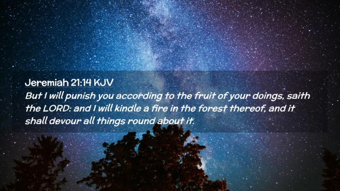 Picture 02 - Jeremiah 21:14 KJV Desktop Wallpaper - But I will punish you according to the fruit of - Desktop Bible Verse Wallpaper