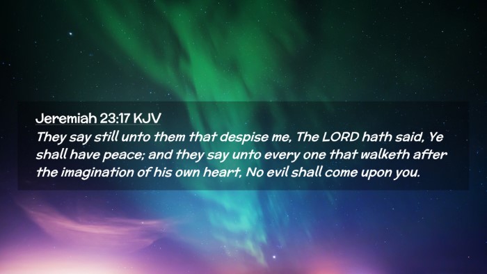 Picture 02 - Jeremiah 23:17 KJV Desktop Wallpaper - They say still unto them that despise me, The - Desktop Bible Verse Wallpaper