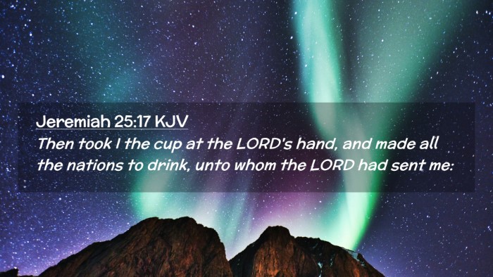 Picture 02 - Jeremiah 25:17 KJV Desktop Wallpaper - Then took I the cup at the LORD's hand, and made - Desktop Bible Verse Wallpaper