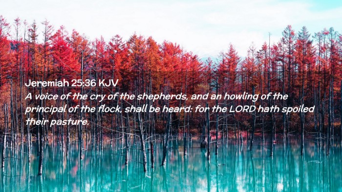 Picture 02 - Jeremiah 25:36 KJV Desktop Wallpaper - A voice of the cry of the shepherds, and an - Desktop Bible Verse Wallpaper