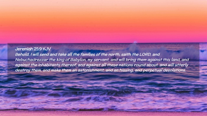 Picture 02 - Jeremiah 25:9 KJV Desktop Wallpaper - Behold, I will send and take all the families of - Desktop Bible Verse Wallpaper