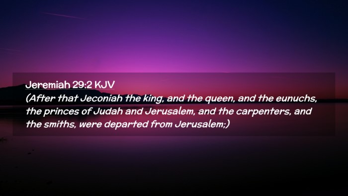 Picture 02 - Jeremiah 29:2 KJV Desktop Wallpaper - (After that Jeconiah the king, and the queen, and - Desktop Bible Verse Wallpaper