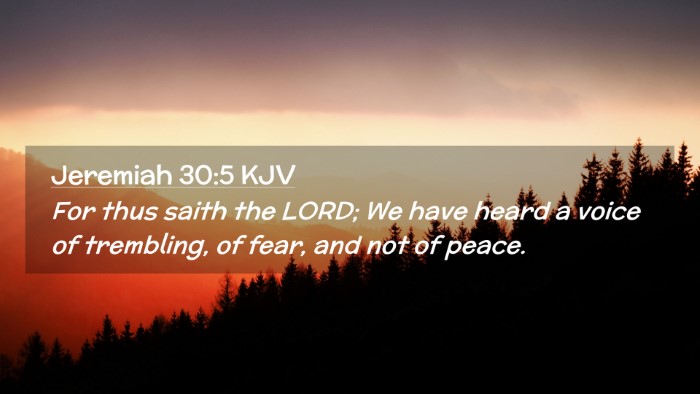 Picture 02 - Jeremiah 30:5 KJV Desktop Wallpaper - For thus saith the LORD; We have heard a voice of - Desktop Bible Verse Wallpaper