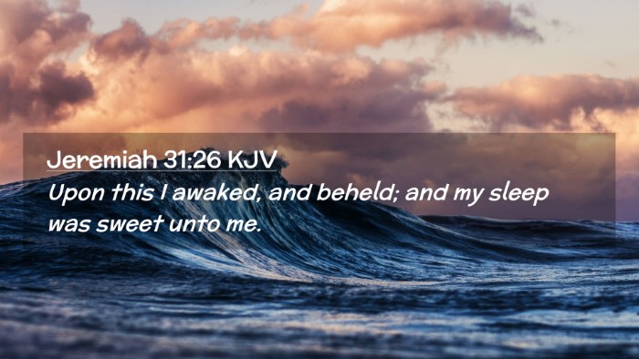 Picture 02 - Jeremiah 31:26 KJV Desktop Wallpaper - Upon this I awaked, and beheld; and my sleep was - Desktop Bible Verse Wallpaper