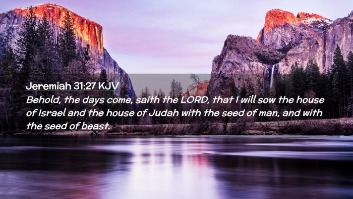 Picture 02 - Jeremiah 31:27 KJV Desktop Wallpaper - Behold, the days come, saith the LORD, that I - Desktop Bible Verse Wallpaper
