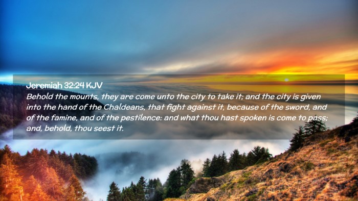 Picture 02 - Jeremiah 32:24 KJV Desktop Wallpaper - Behold the mounts, they are come unto the city to - Desktop Bible Verse Wallpaper