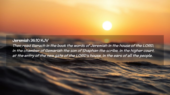 Picture 02 - Jeremiah 36:10 KJV Desktop Wallpaper - Then read Baruch in the book the words of - Desktop Bible Verse Wallpaper