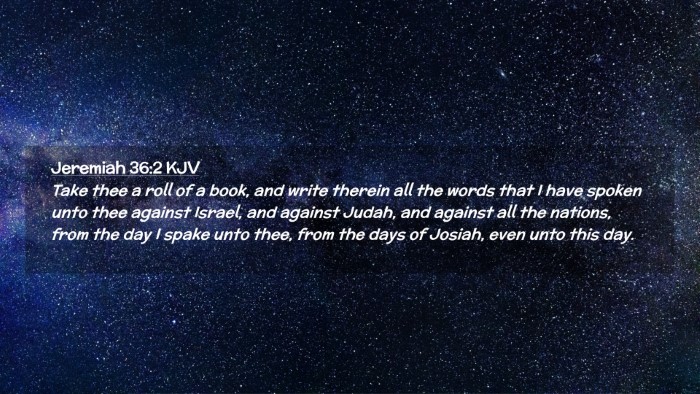 Picture 02 - Jeremiah 36:2 KJV Desktop Wallpaper - Take thee a roll of a book, and write therein all - Desktop Bible Verse Wallpaper