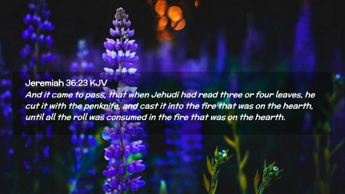 Picture 02 - Jeremiah 36:23 KJV Desktop Wallpaper - And it came to pass, that when Jehudi had read - Desktop Bible Verse Wallpaper