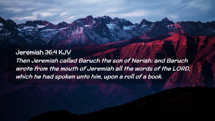 Picture 02 - Jeremiah 36:4 KJV Desktop Wallpaper - Then Jeremiah called Baruch the son of Neriah: - Desktop Bible Verse Wallpaper