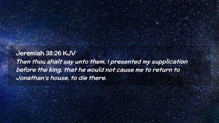 Picture 02 - Jeremiah 38:26 KJV Desktop Wallpaper - Then thou shalt say unto them, I presented my - Desktop Bible Verse Wallpaper
